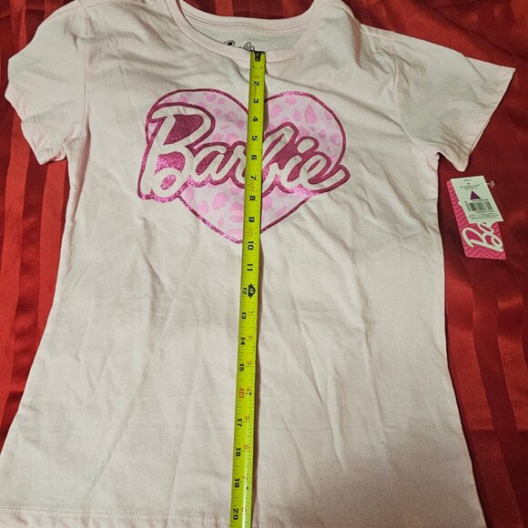 NWT Girls Youth Barbie Heart Pink T-Shirt Size 14 - Picture 7 of 7